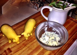 Compound Butter made with fresh herbs