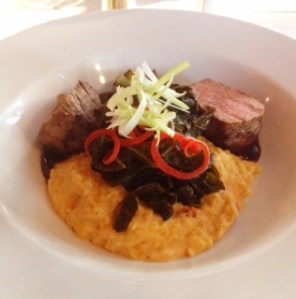 Sweet-Tea Brined Pork Tenderloin with Pimento Cheese Grits