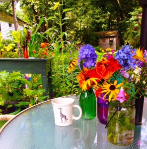 Morning with a cup of Tea is the best time to garden!